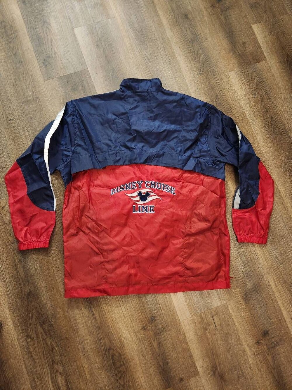 Disney Cruise Line Windbreaker Colorblock Unisex M/L Zip pocket Embroidered mult